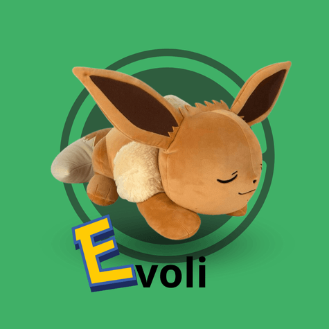 Peluche Pokémon - Evoli endormi - 46 cm