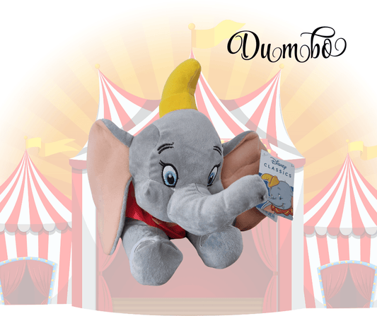 Dumbo, l'éléphant - Allongé - 46 cm - avec son -  La Douceur d'un Rêve Éléphantesque 🐘