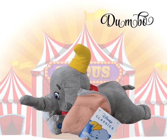 Dumbo, l'éléphant - Allongé - 46 cm - avec son -  La Douceur d'un Rêve Éléphantesque 🐘