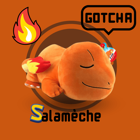 Peluche Pokémon - Salamèche Endormi - 46cm