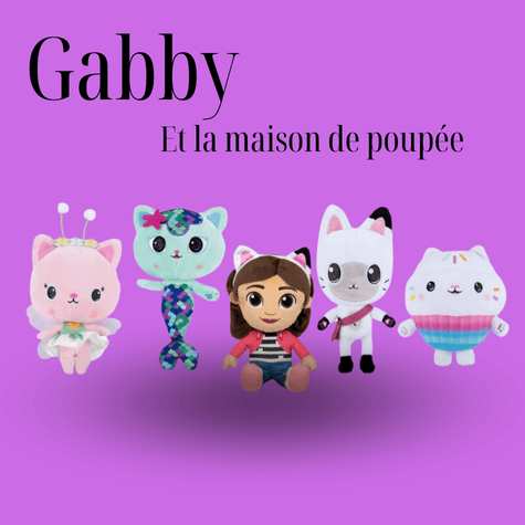 Lot de 5 peluches - Gabby et la maison magique - La Crypte Enchantée