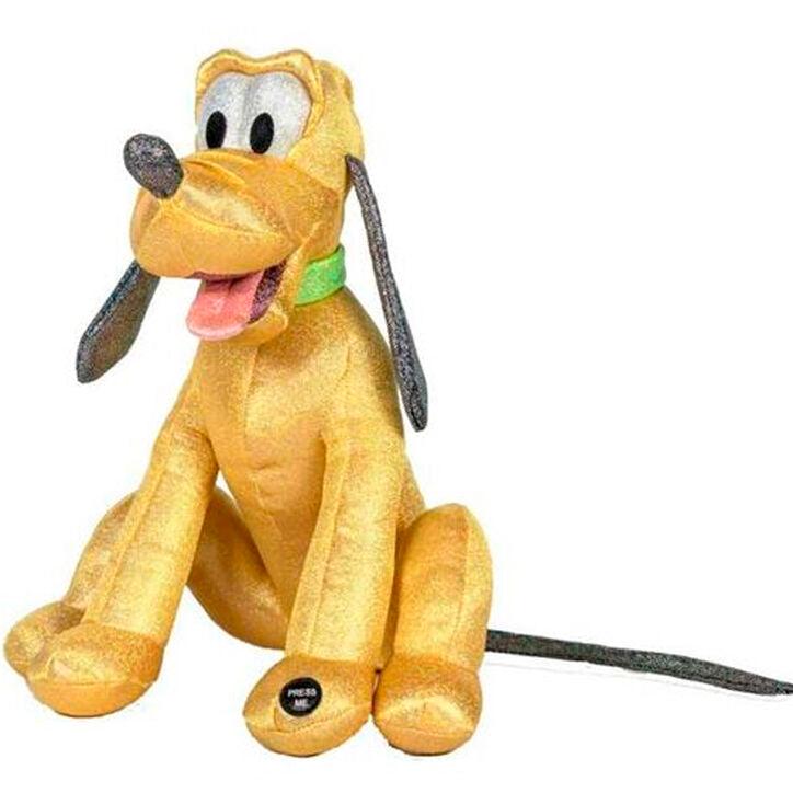 Pluto - Mickey et Compagnie - 30 cm - Boule pailletée - Glitter - avec son - La Crypte Enchantée